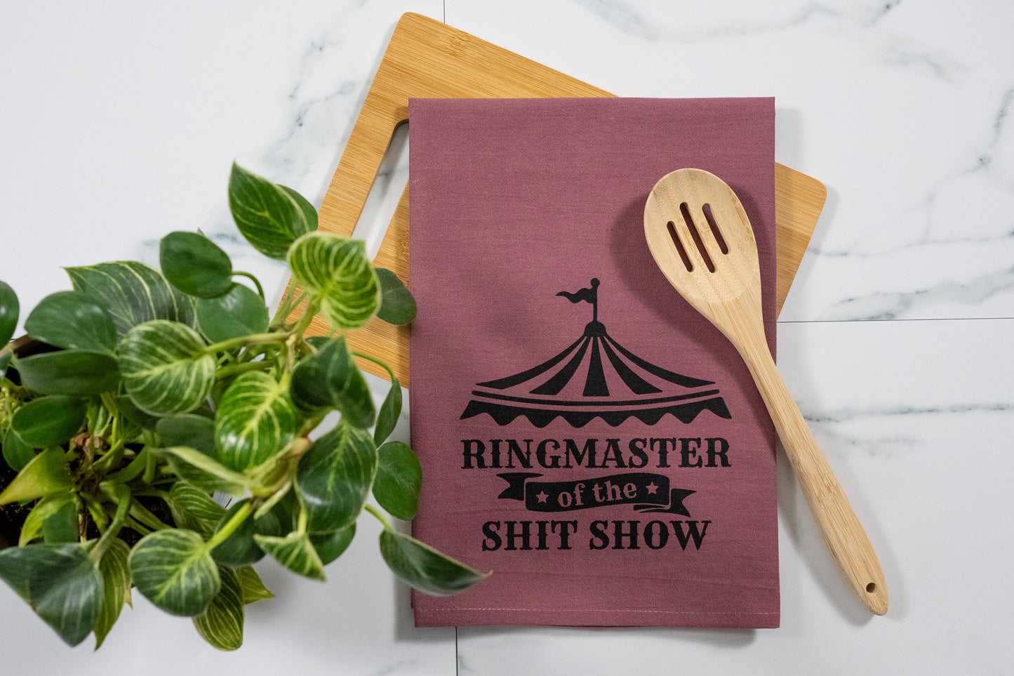 Ringmaster of the Shit Show Tea Towel - Wine